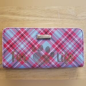 Simply Southern Plaid Fur Life Zip Around Wallet